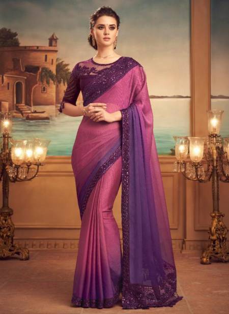 Pink TFH SILVER SCREEN 15th EDITION Fancy Heavy Party Wear Mix Silk Stylish Designer Saree Collection 25016